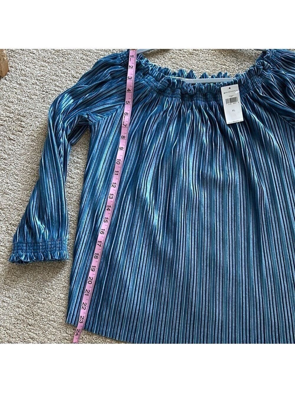 NWT Banana Republic Off The Shoulder Velvet Pleated Too - Picture 4 of 12